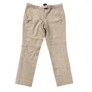 J. Crew Maddie Khaki Tan Wool Blend Trouser Pants Size 14 Office Career